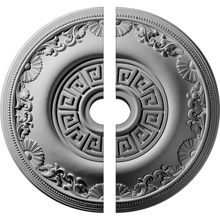 Ekena Millwork Nestor Ceiling Medallion, Two Piece (Fits Canopies up to 5"), 25 7/8"OD x 3 1/2"ID x 2 1/4"P CM25NE2-03500